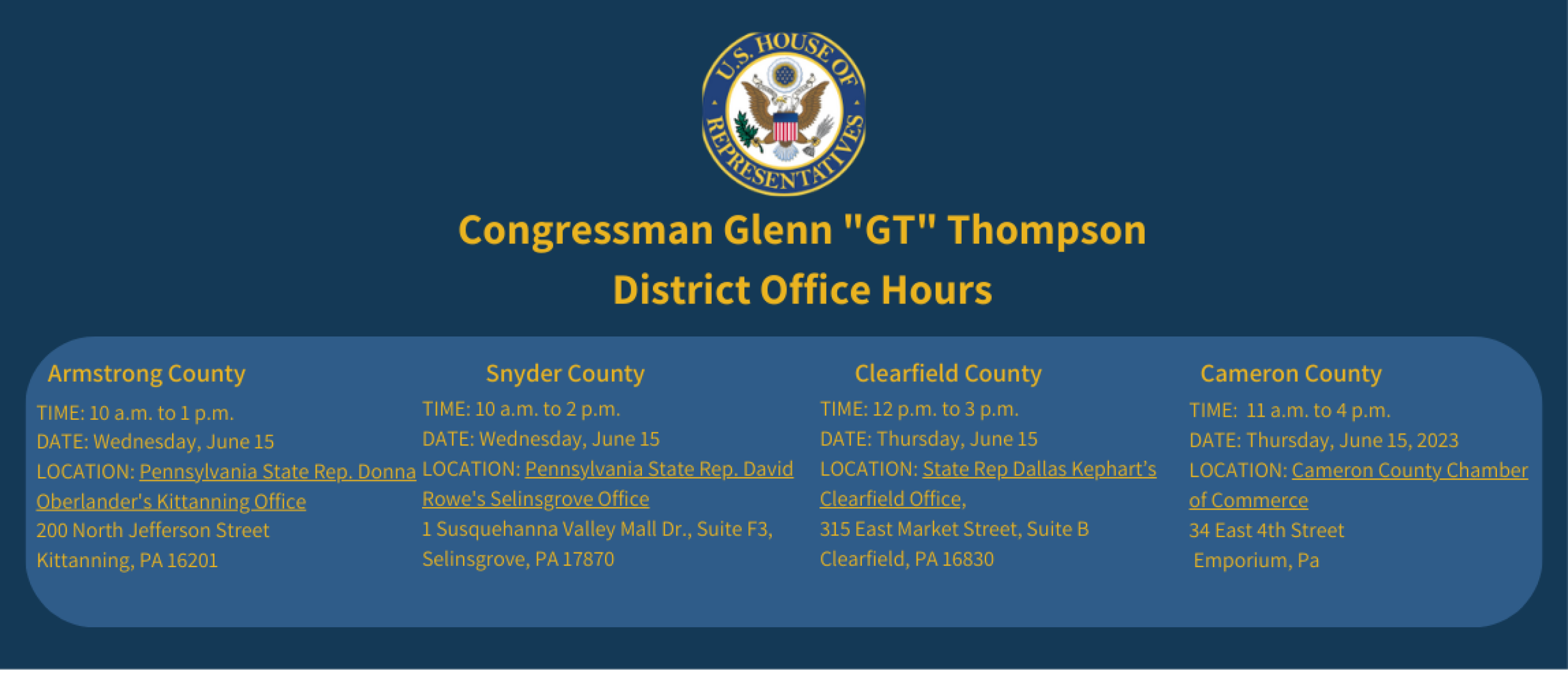 Representative Thompson